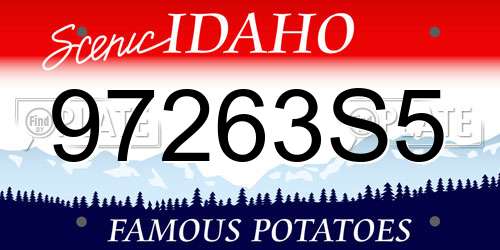 97263S5 Idaho License Plate