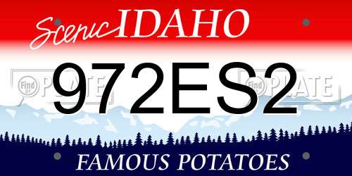 972ES2 Idaho License Plate