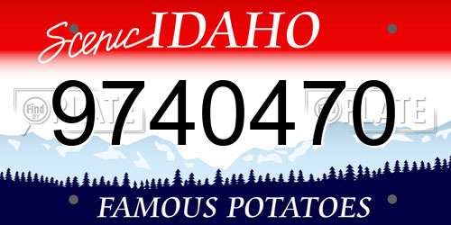 9740470 Idaho License Plate