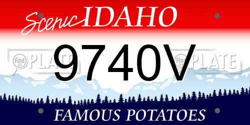 9740V Idaho License Plate