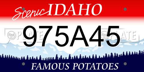 975A45 Idaho License Plate