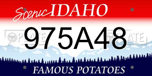 975A48 Idaho License Plate
