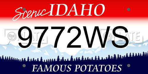 9772WS Idaho License Plate