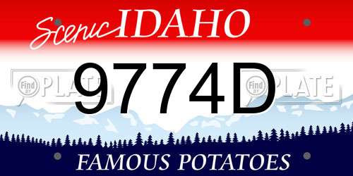 9774D Idaho License Plate