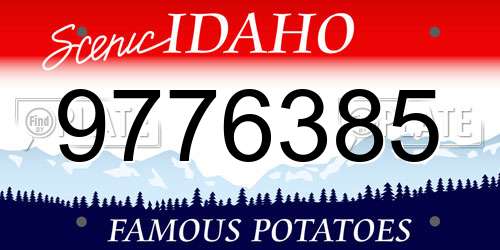 9776385 Idaho License Plate