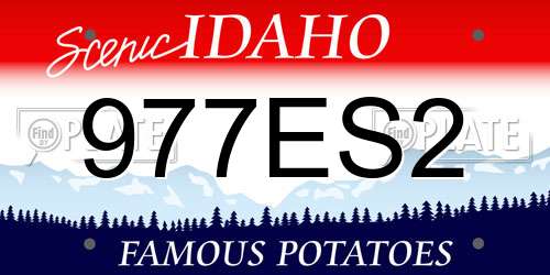 977ES2 Idaho License Plate
