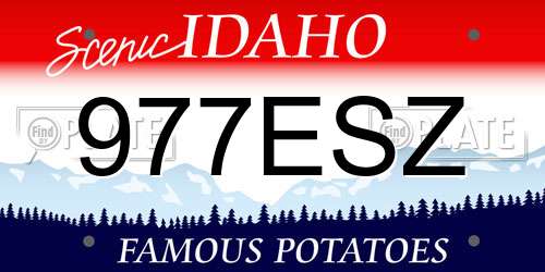 977ESZ Idaho License Plate