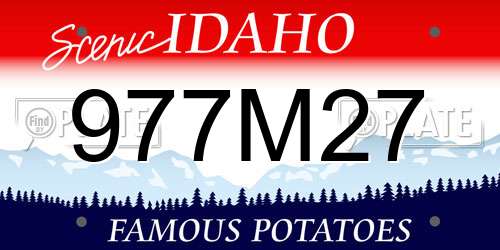 977M27 Idaho License Plate