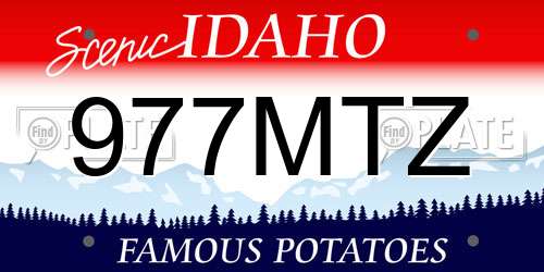 977MTZ Idaho License Plate