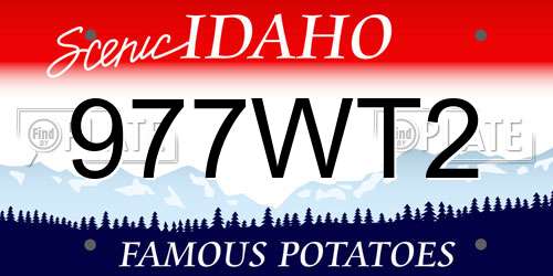 977WT2 Idaho License Plate