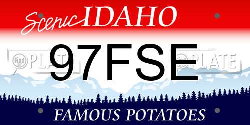 97FSE Idaho License Plate