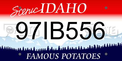 97IB556 Idaho License Plate