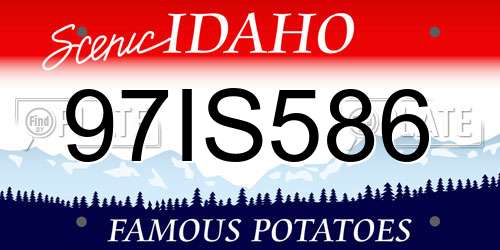 97IS586 Idaho License Plate