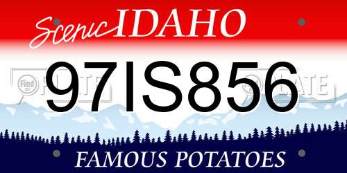 97IS856 Idaho License Plate