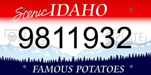 9811932 Idaho License Plate