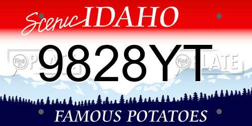 9828YT Idaho License Plate