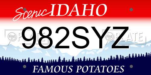 982SYZ Idaho License Plate