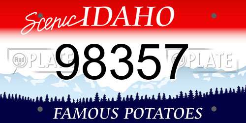 98357 Idaho License Plate
