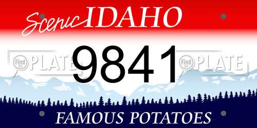 9841 Idaho License Plate