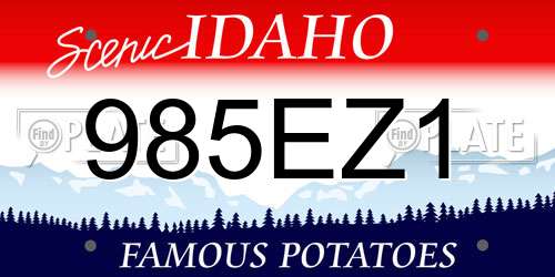 985EZ1 Idaho License Plate