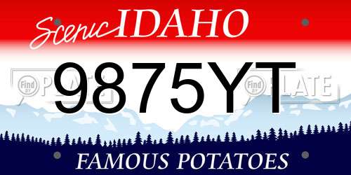 9875YT Idaho License Plate