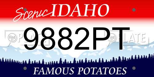 9882PT Idaho License Plate