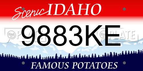 9883KE Idaho License Plate