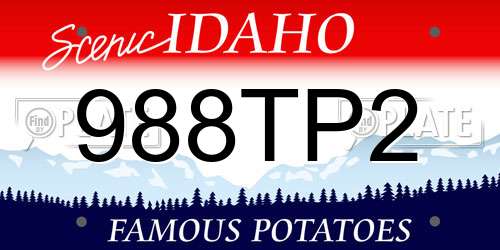 988TP2 Idaho License Plate