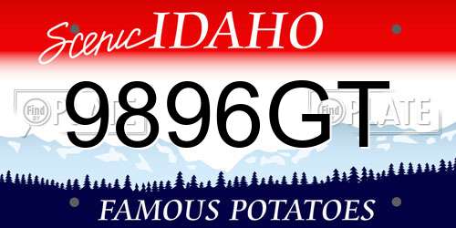 9896GT Idaho License Plate