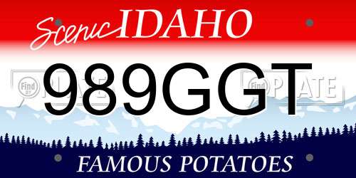 989GGT Idaho License Plate