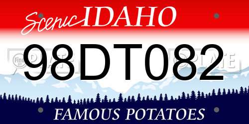 98DT082 Idaho License Plate