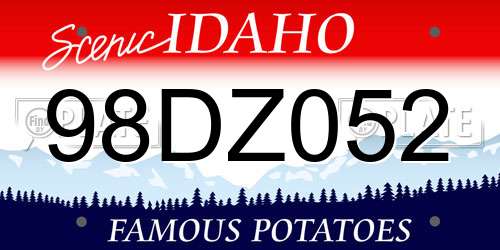 98DZ052 Idaho License Plate
