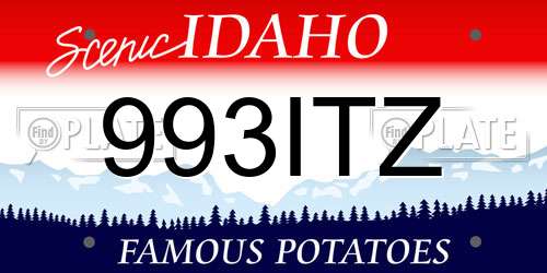 993ITZ Idaho License Plate