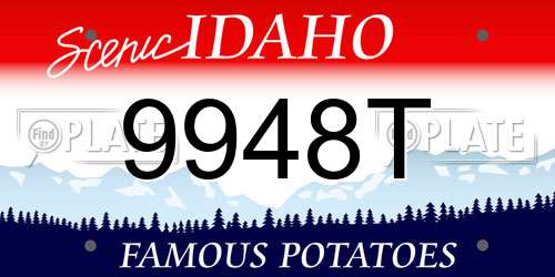 9948T Idaho License Plate