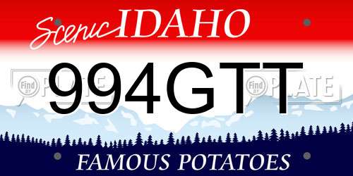994GTT Idaho License Plate