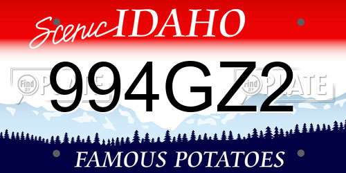 994GZ2 Idaho License Plate
