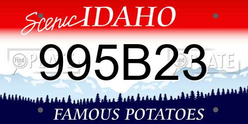 995B23 Idaho License Plate