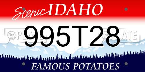 995T28 Idaho License Plate