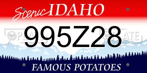 995Z28 Idaho License Plate