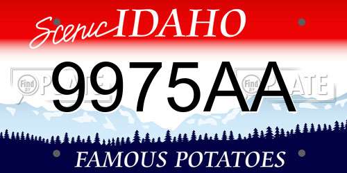 9975AA Idaho License Plate