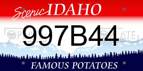 997B44 Idaho License Plate