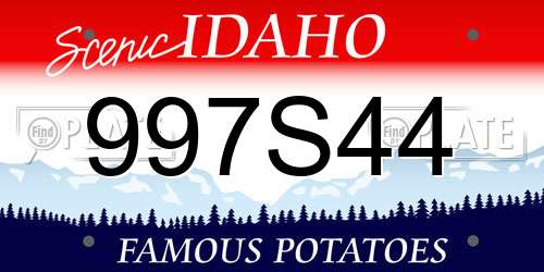 997S44 Idaho License Plate