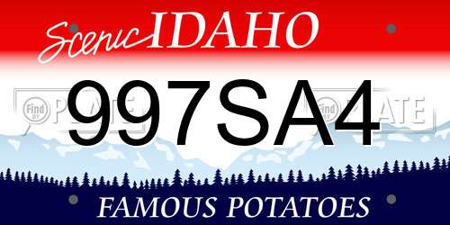 997SA4 Idaho License Plate