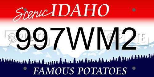997WM2 Idaho License Plate