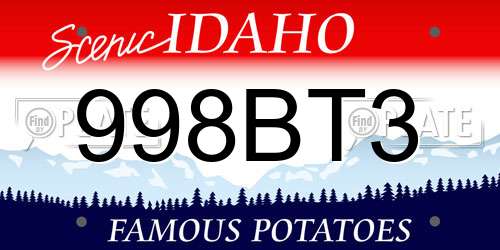 998BT3 Idaho License Plate