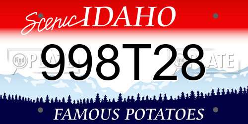 998T28 Idaho License Plate