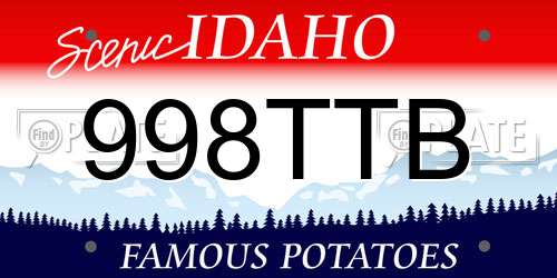 998TTB Idaho License Plate