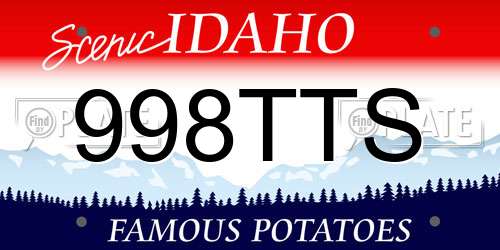 998TTS Idaho License Plate