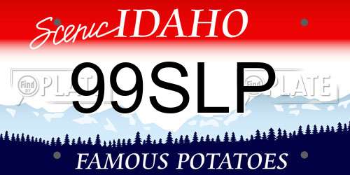 99SLP Idaho License Plate