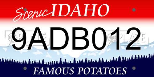 9ADB012 Idaho License Plate